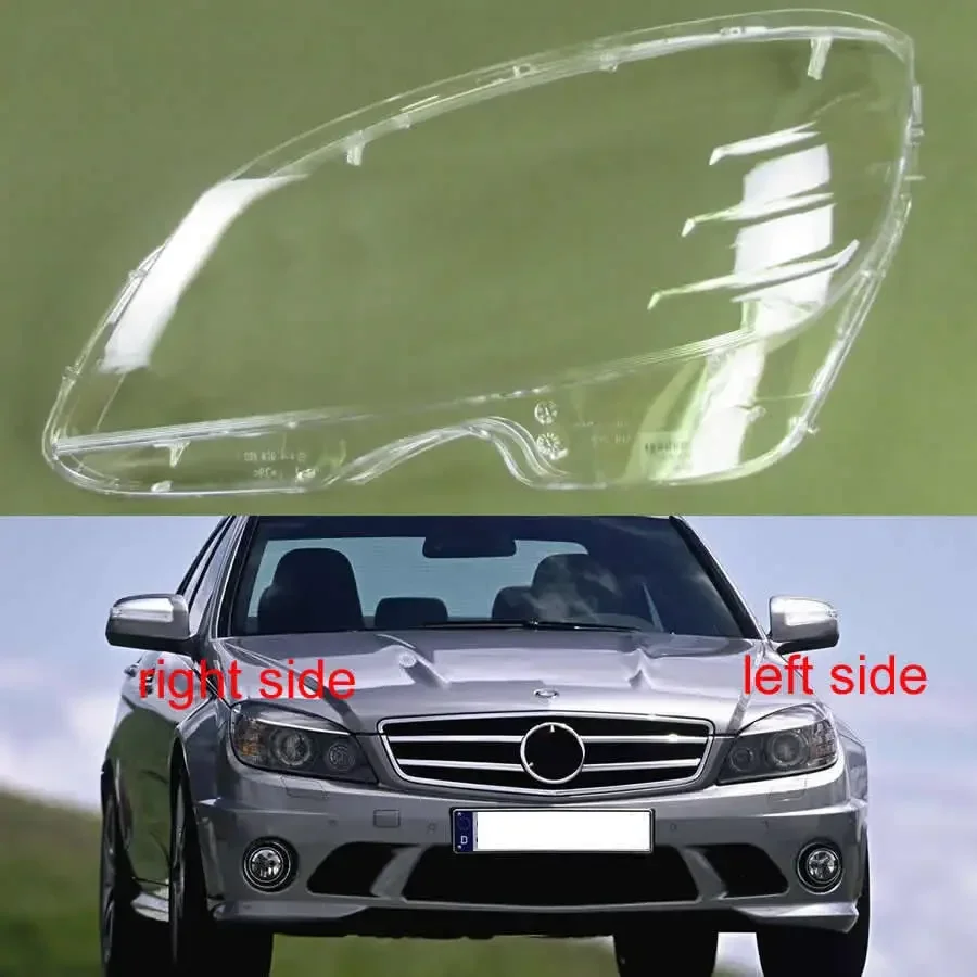 Headlight Lens Cover Transparent Headlamp Shell Car Accessories For 2007-2010 Benz C Class W204 C180 C200 C220 C250 C280 C300