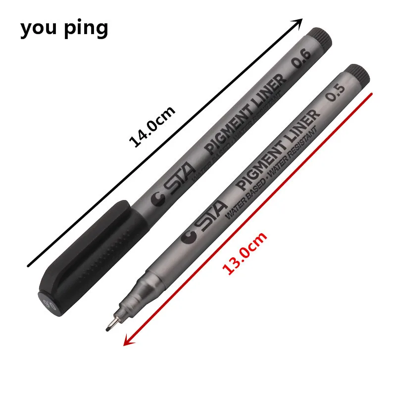 Art Marker Pens Waterproof Art Markers Brush Pen Sketch Drawing comics Pigment Line Pens Office School Stationery Supplies