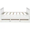 Storage Twin Bed with Trundle and Drawers Wood Daybed Captain’s Bed Bedroom Furniture for Kids Teens Guests 5