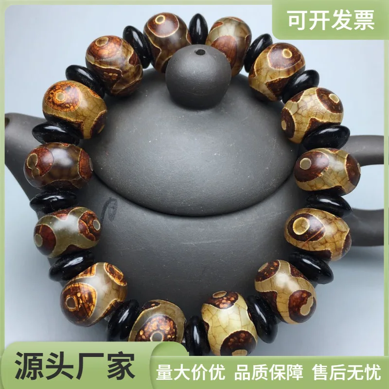 

Браслет из тибетской целлюлозы, агата, халцедона