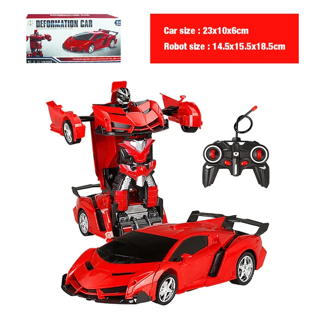 RC Deformation Car Kids Toys Cool Robots Outdoor Remote Control Sports Vehicle Model Car One Button Transformation Gift For Boys
