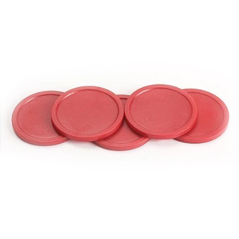 5Pcs Durable Mini Air Hockey Table Pucks 51mm Puck Children Table Red
