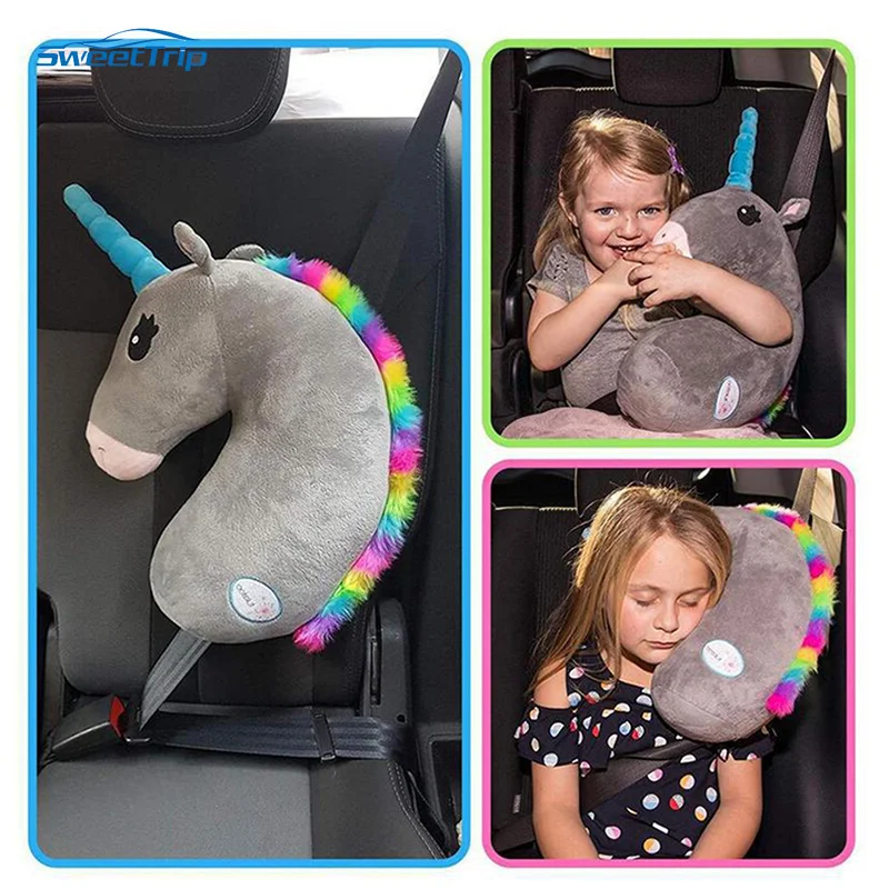 

Cartoon Pillow Car Accessory Neck Cushion Children's Headrest Cushion Automobile Neck Bolster Cute Kids Cushion Sleeping Pillows