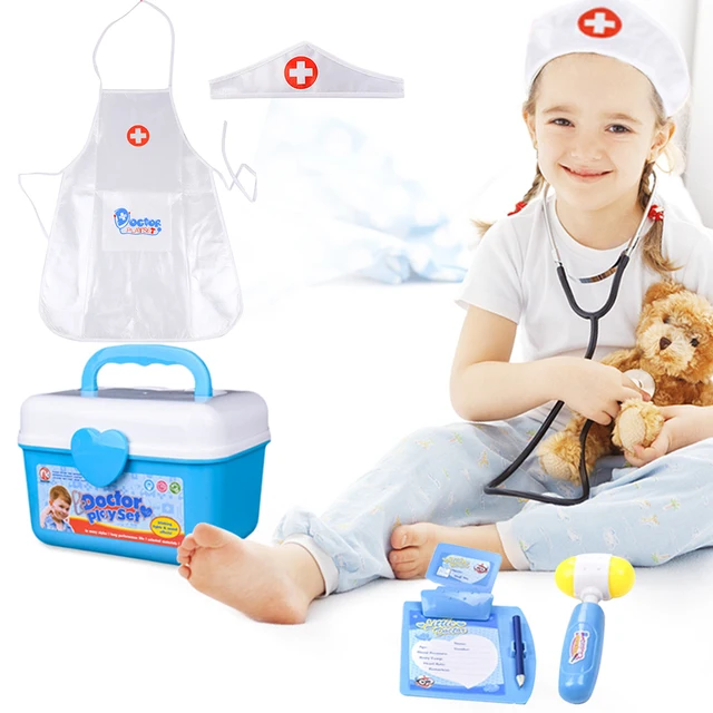 Doctor's Toys For Children Pretend Play Nurse Doctor Cloth Doctor Nurse Role Play Costume For Kids Gift for 3-10 years old 2