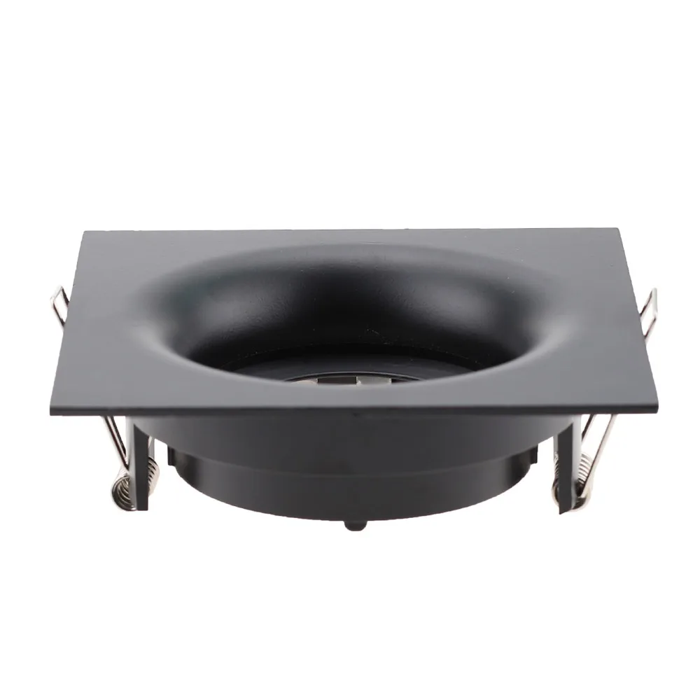 

Black Recessed LED Spot Light Fixture Ceiling Light Adjustable Frame MR16 GU10 Bulb Fixture Downlight Holder