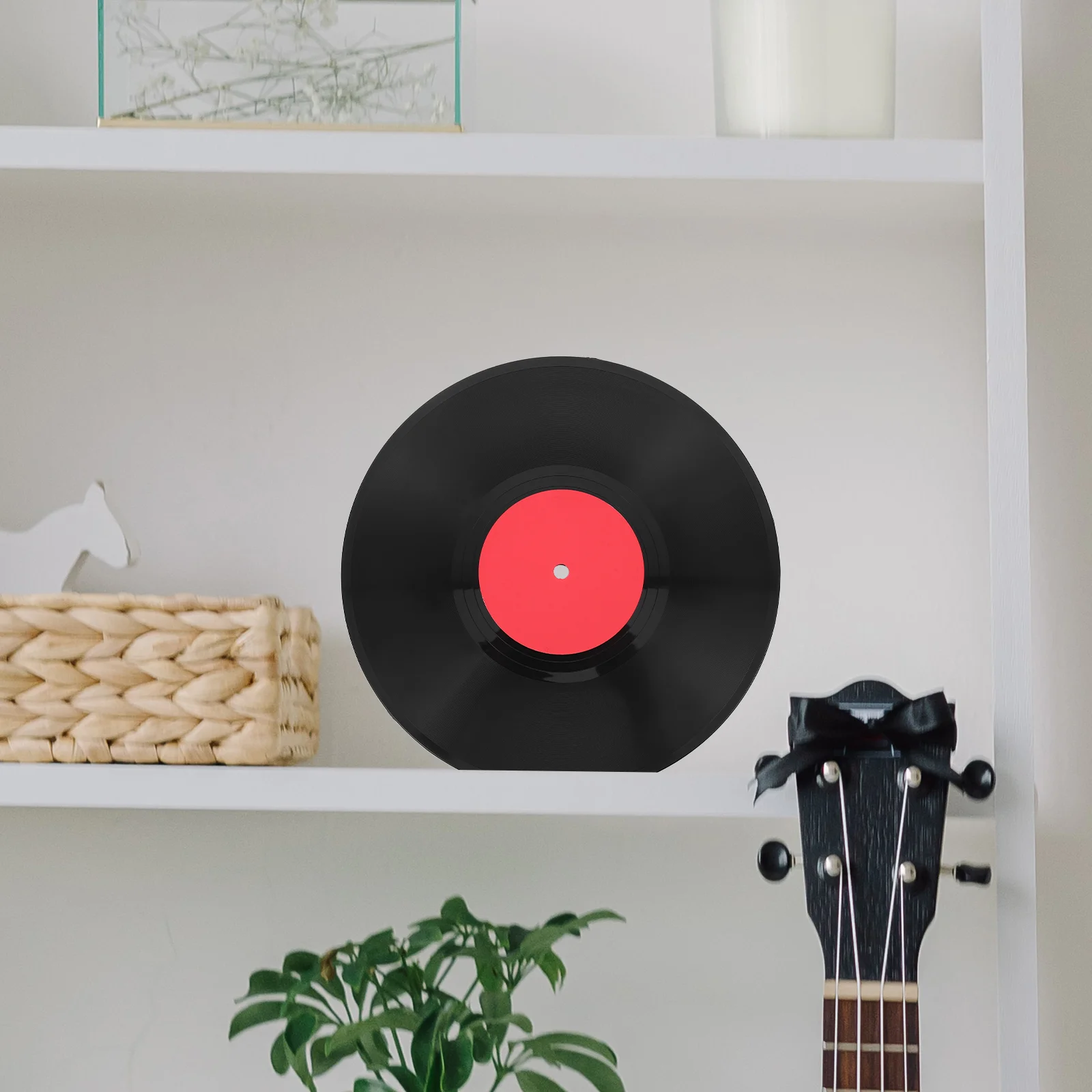 Vintage Decor Vinyl Record Decoration Interior Adornments Wall Records Disc Red Fake Plastic ornament crafts