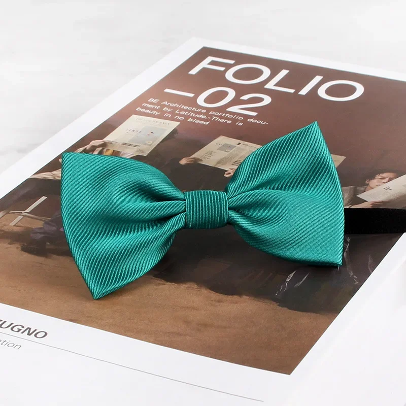 Boy Baby Bow Tie Children Primary School Performance Solid Color Red and Black Wine