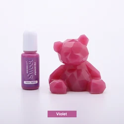 Vibrant 10ML Solid Color Resin Pigment for DIY Crafts and Jewelry Making (Violet)