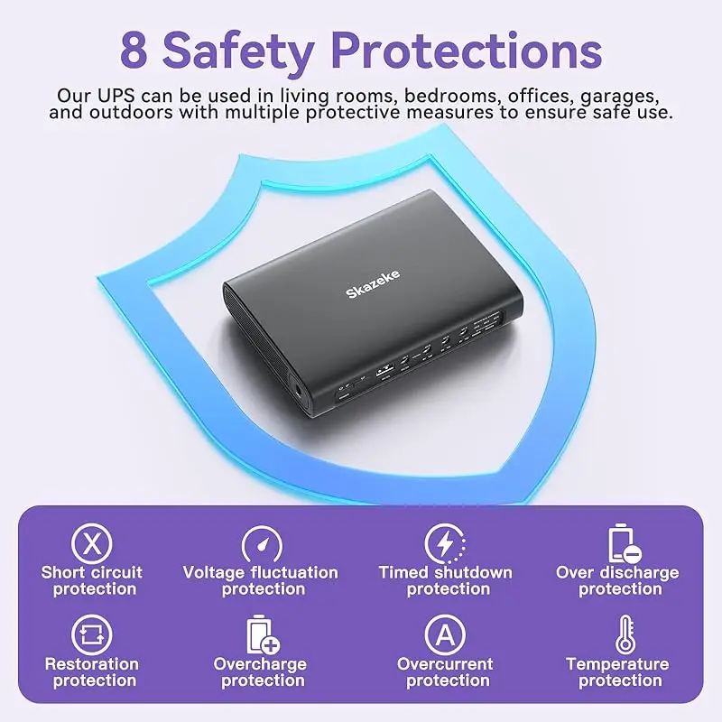 Skazeke MD1 Pro Mini UPS DC Uninterruptible Power Supply 25600mAh 5v 9v 12v 6A 114W 220V Wifi Router Modem 18650 Battery Backup dc power supply,uninterruptible power supply,portable ups,mini ups
