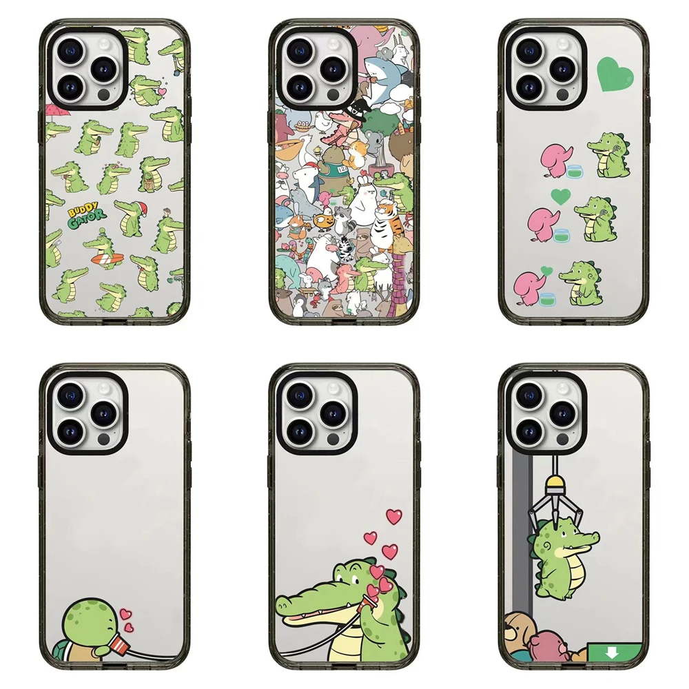 

2.0 Acrylic Cute Animals Pattern iPhone 11 12 13 14 15 Pro Max Protective Case with MagSafe