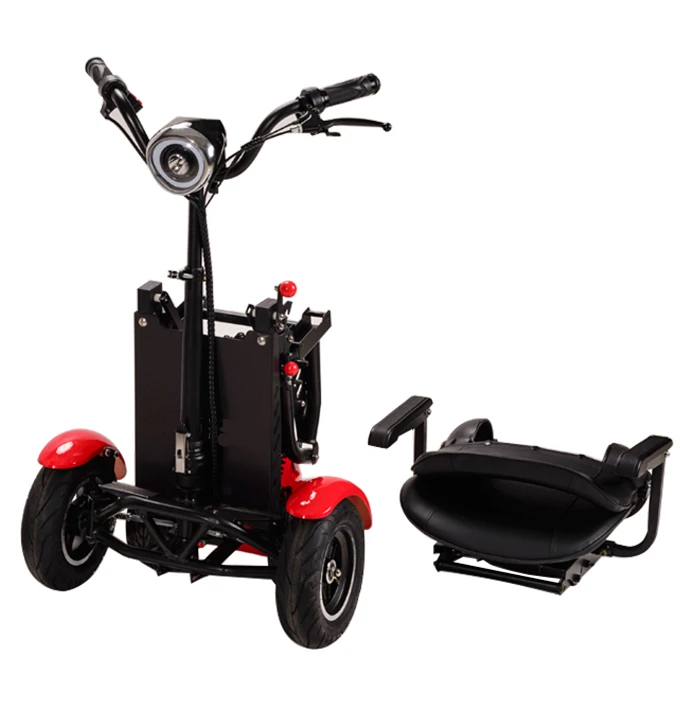 medical fold up fat tire Yongkang motor 400W double motor mobility 4-wheel golf buggy electric scooter