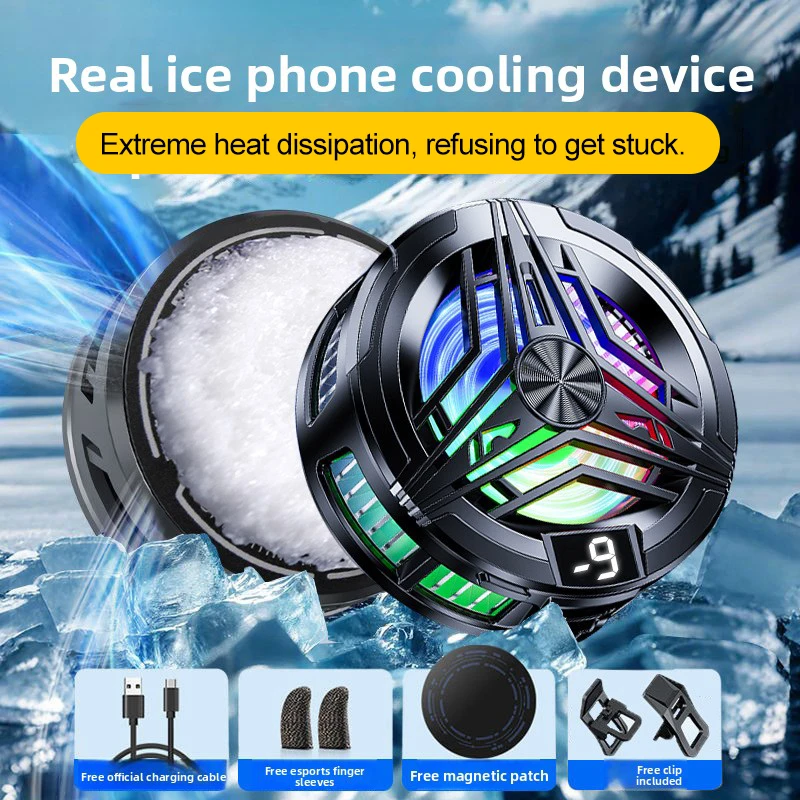 Magnetic Portable Gaming Phone Cooler with Radiator Fan