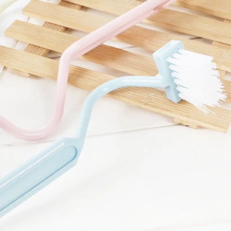 Toilet Rim Edge Brush Bow Curved Flush Passage Brush Bathroom Cleaning Supplies