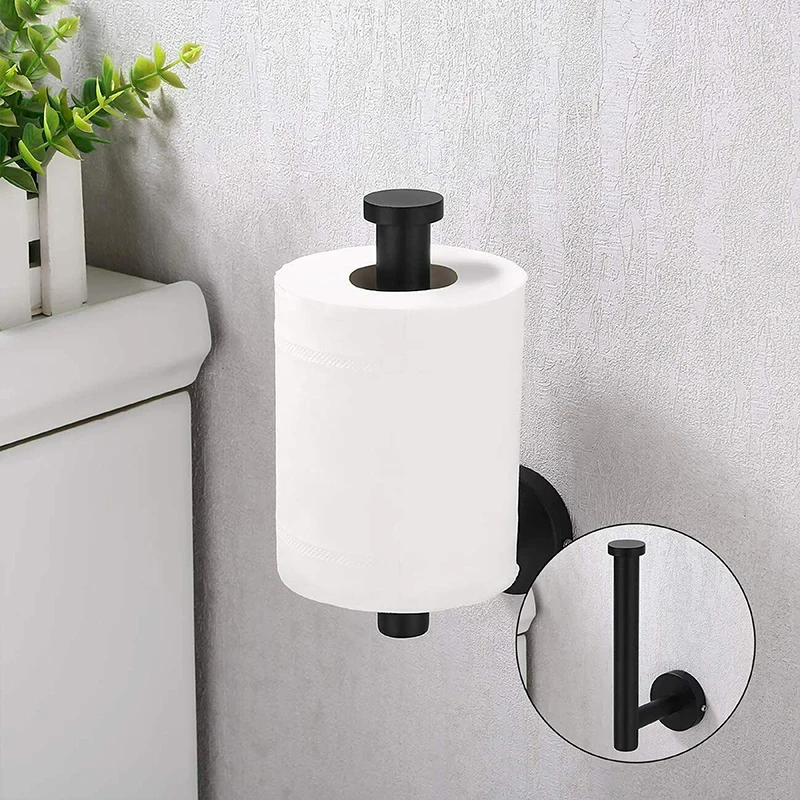 Description Picture 3 of itemToilet Roll Paper Holder Wall Mounted Tissue Towel Rack Dispenser Stainless Steel Tissue Hanger Shelf Bathroom Kitchen Organizer