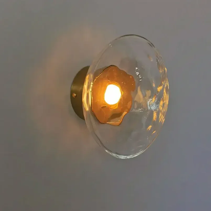 Glass Led Wall Mounted Lamp for Bedroom Bedside Hotel Living Room Hallway Bathroom Decoration Sconce Light Background Modern