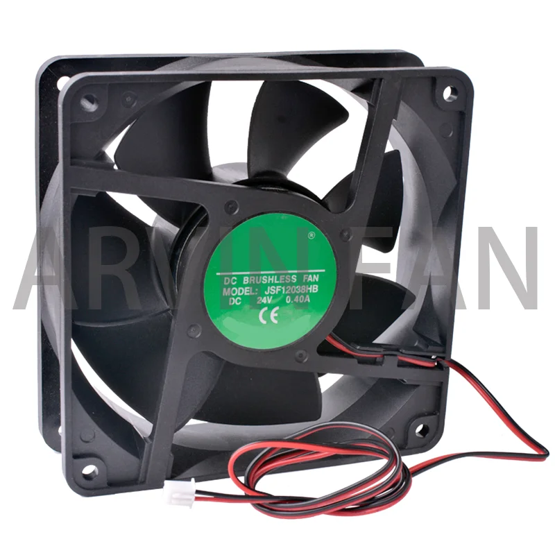 

Brand New Original 12038 120x120x38mm 120mm Fan 24V 0.45A Two - line Double Ball Bearing Large Air Volume Inverter Cooling Fan