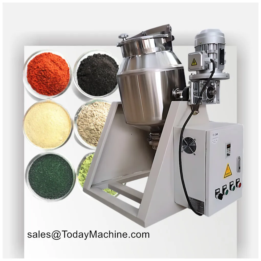 

Industrial dry milk sugar powder rotary ribbon double cone mixer blender mixing blending machine