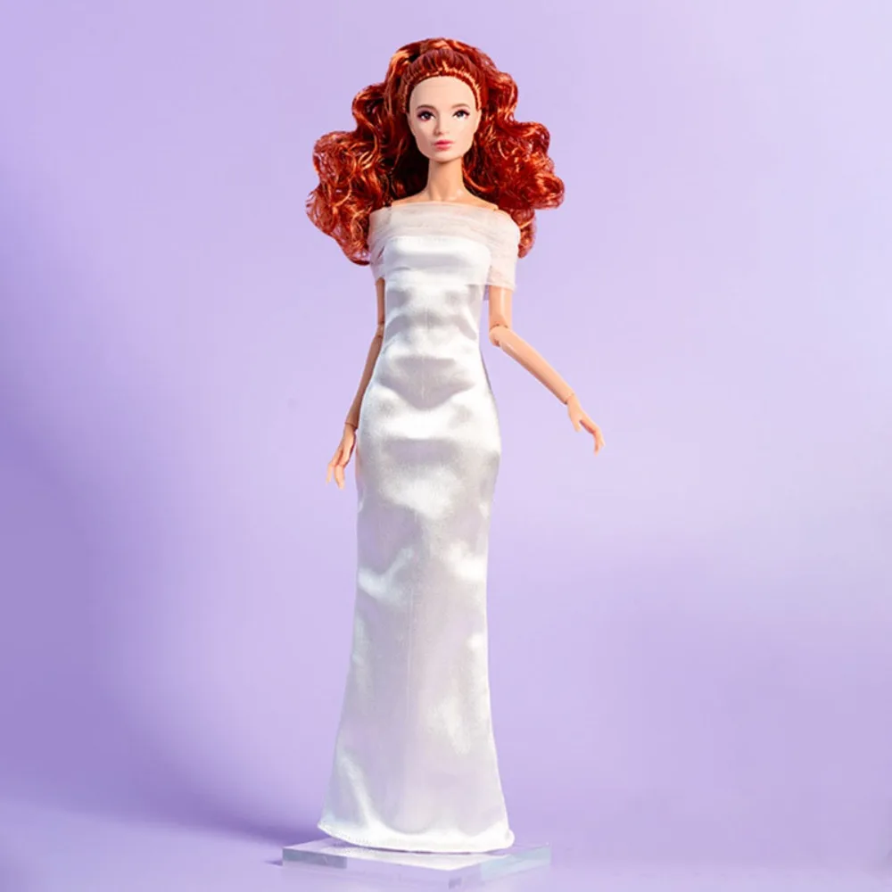 White Doll Party Dress for 30cm BJD Dolls
