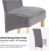 XL Size Stretch Velvet Dining Chair Covers Removable Washable Large Soft Dining Kitchen Home Restaurant Chair Slipcovers 5