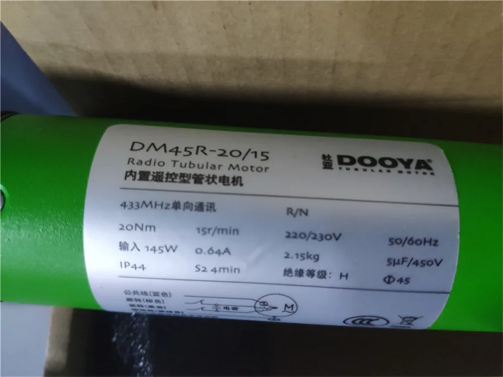 dooya original que rola motor tubular motor de fio motor de para estores de rolamento