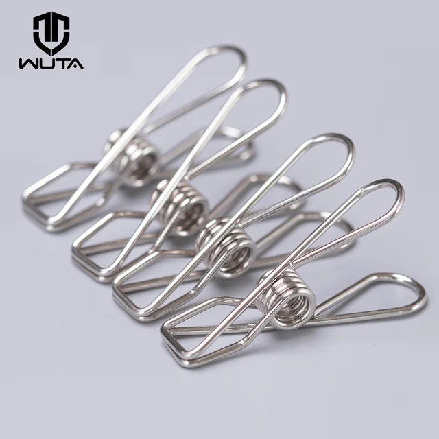 Wuta 20 stücke heiße Edelstahl Metall Feder clips für Leder Bastel  werkzeuge Silber Ticket Clip Kleidung hängen Heringe Clips Klammern -  AliExpress