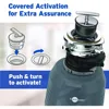 EVO CVR CNTRL Evolution Cover Control 3/4 HP, Advanced Series EZ Connect Batch Feed Food Waste Garbage Disposal, Gray 3