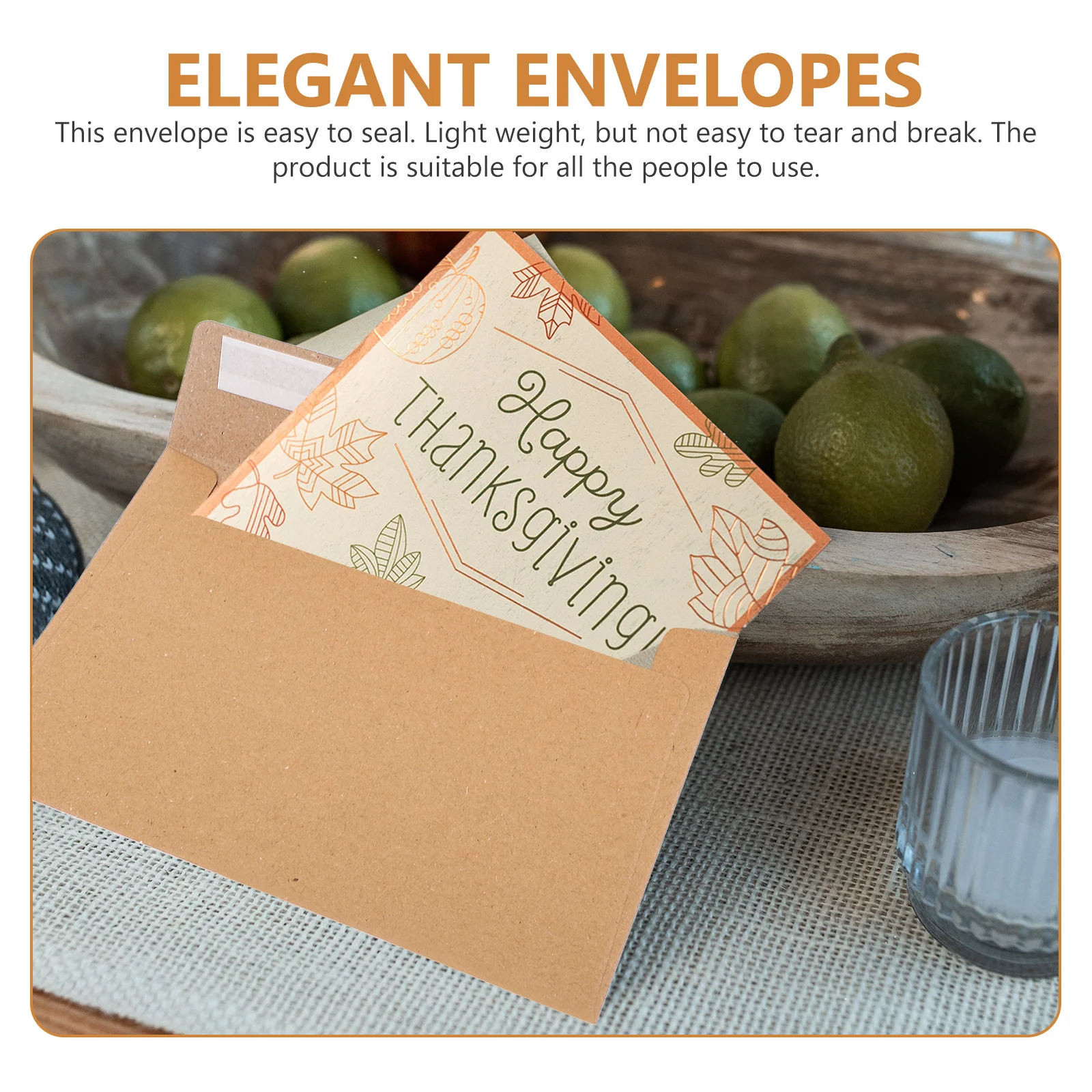 Kraft Paper Envelopes 50 Pcs A4 Invitation Wedding Blank Party Cards Printable Self Seal White Storage Festival