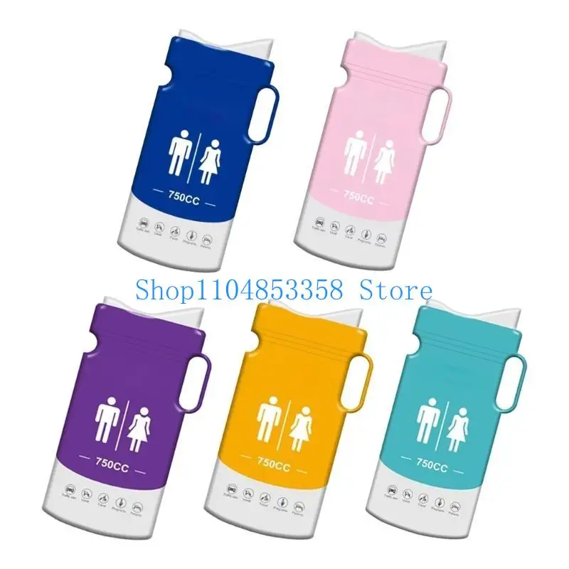 652F 누출 방지 씰이 있는 캠핑 소변 주머니 750ml 성인용 여행용 소변 주머니