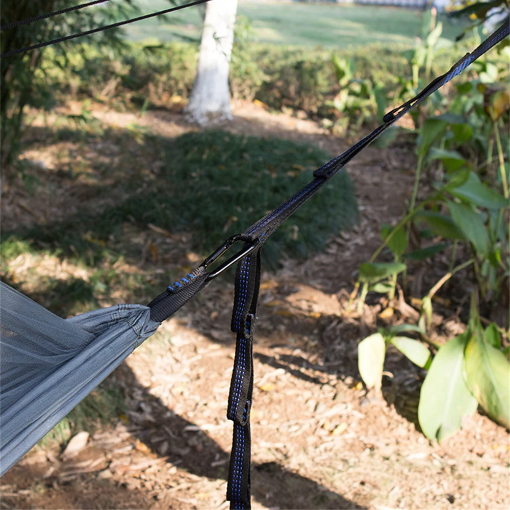 Set Hammock Strap Hanging Belt Super Strong Bind Daisy Chain Rope Tree Rope w/ Buckle for Tent Hammock 200*2.5cm