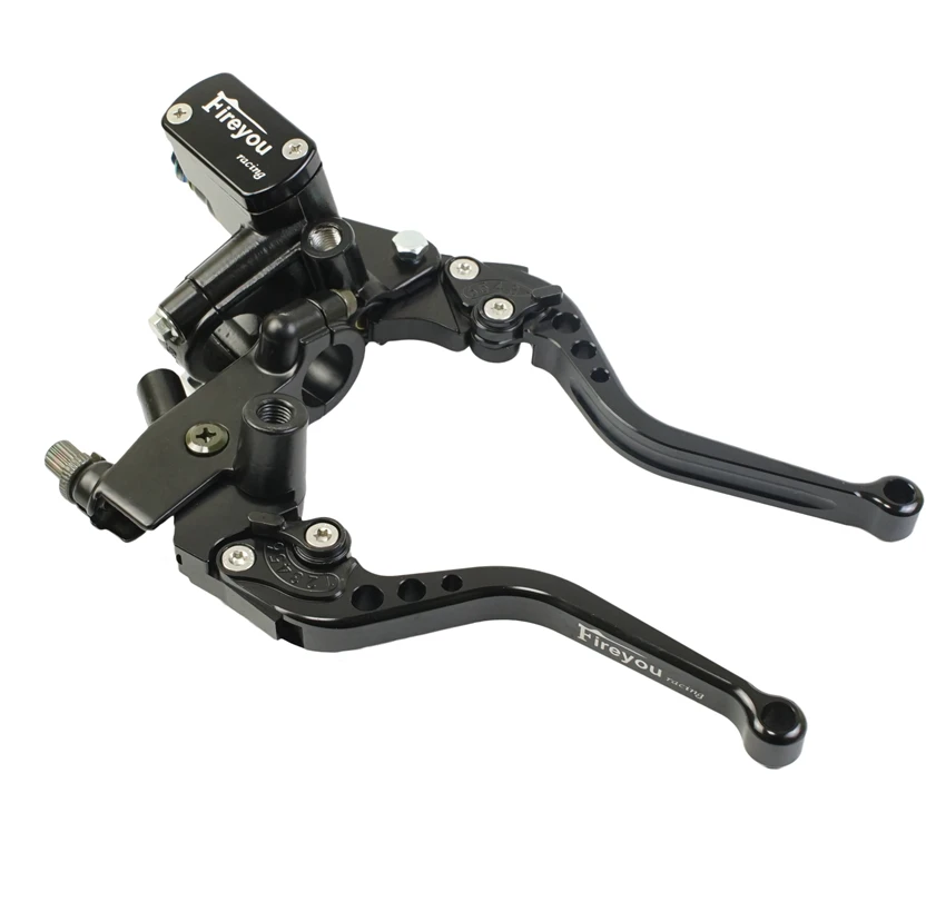 Fireyouracing Drum Brake Cable Clutch Line Master Cylinder Brake Lever Set Universal Red Green Blue for Yamaha Suzuki 22mm