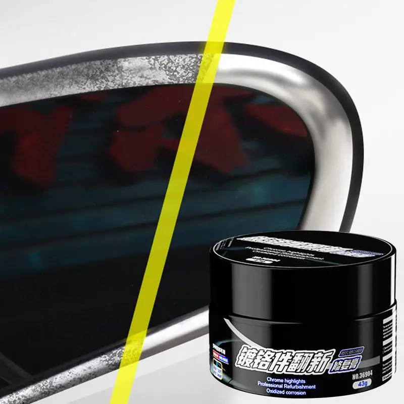 43g Universal Car Metal Polish Chrome Restoration Renovation Compound Removes Rust Car Door Handles Windows Trim