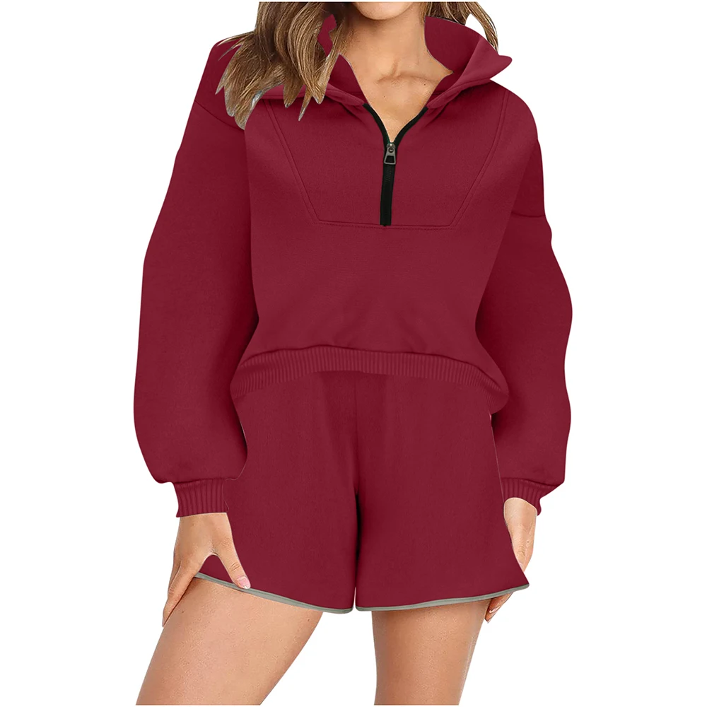 

Новинка, Женский комплект из 2 предметов, толстовка с капюшоном, короткий комплект, Свитшот и шорты большого размера с плюшевой подкладкой, спортивный костюм Y2K