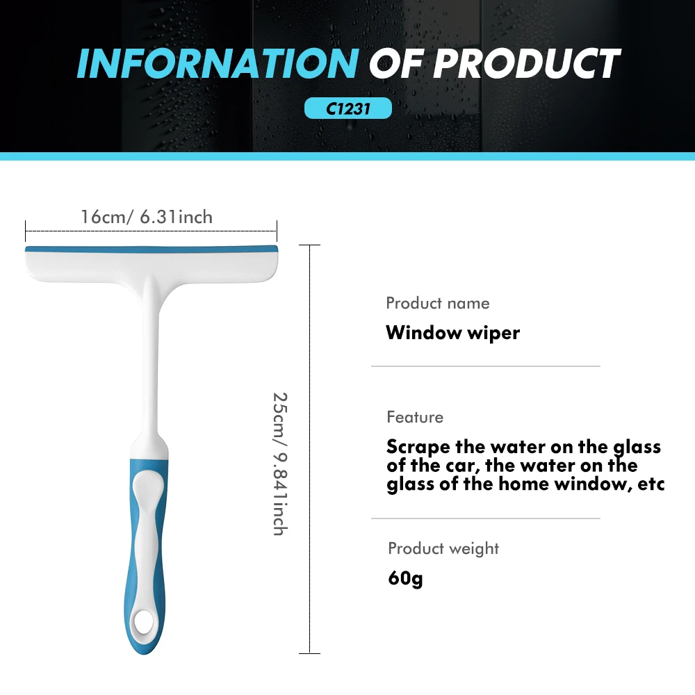 Car Scraper Window Cleaning Wiper Muitifunctional Glass Brush Silicone Squeegee for Car Household Cleaning Tools