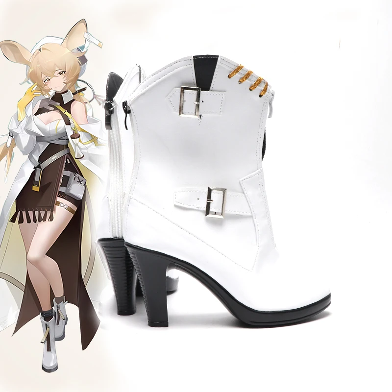 

Custom New Dr. Dorothy Cosplay prop shoes Game Arknights White pretty boot customize High Heel Shoes