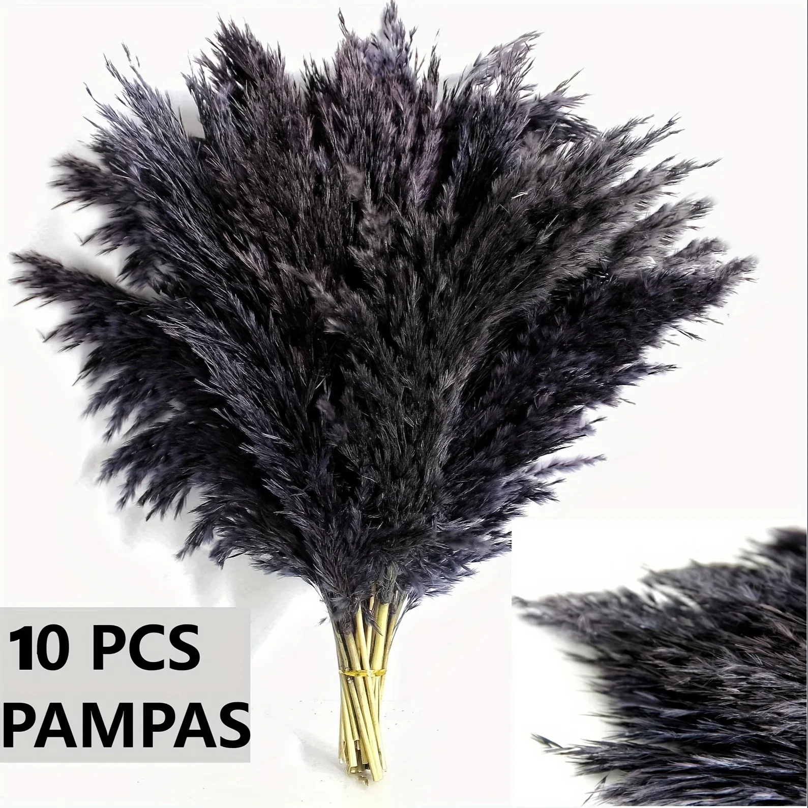 

10Pcs Natural Preserved Flowers Black Water Pampas Grass Home Decor Artificial Flower Pampa Wedding Table Decoration Accessories