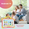 weelikeit Kids Tablet 7 inch Tablet for Kids 8GB RAM 64GB ROM Android 14 Toddler Tablet BT WiFi Dual Camera Education App Gifts 6
