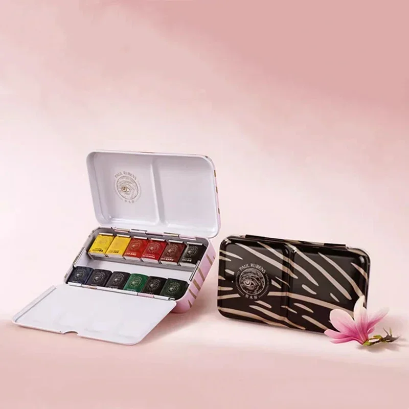 Paul Rubens 12/24 Colors Artist Solid Watercolor Paint Set Professional Water Color Painting Art Supplies