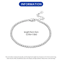 Bracelet chaîne tennis en argent sterling 925 avec zircone pour femme, couleur or réglable, vente chaude, idéal pour les cadeaux d'anniversaire 4