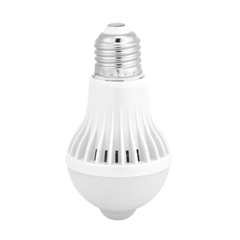 E27 지능형 감지 PIR 적외선 모션 센서 라이트 LED 램프 전구 7W