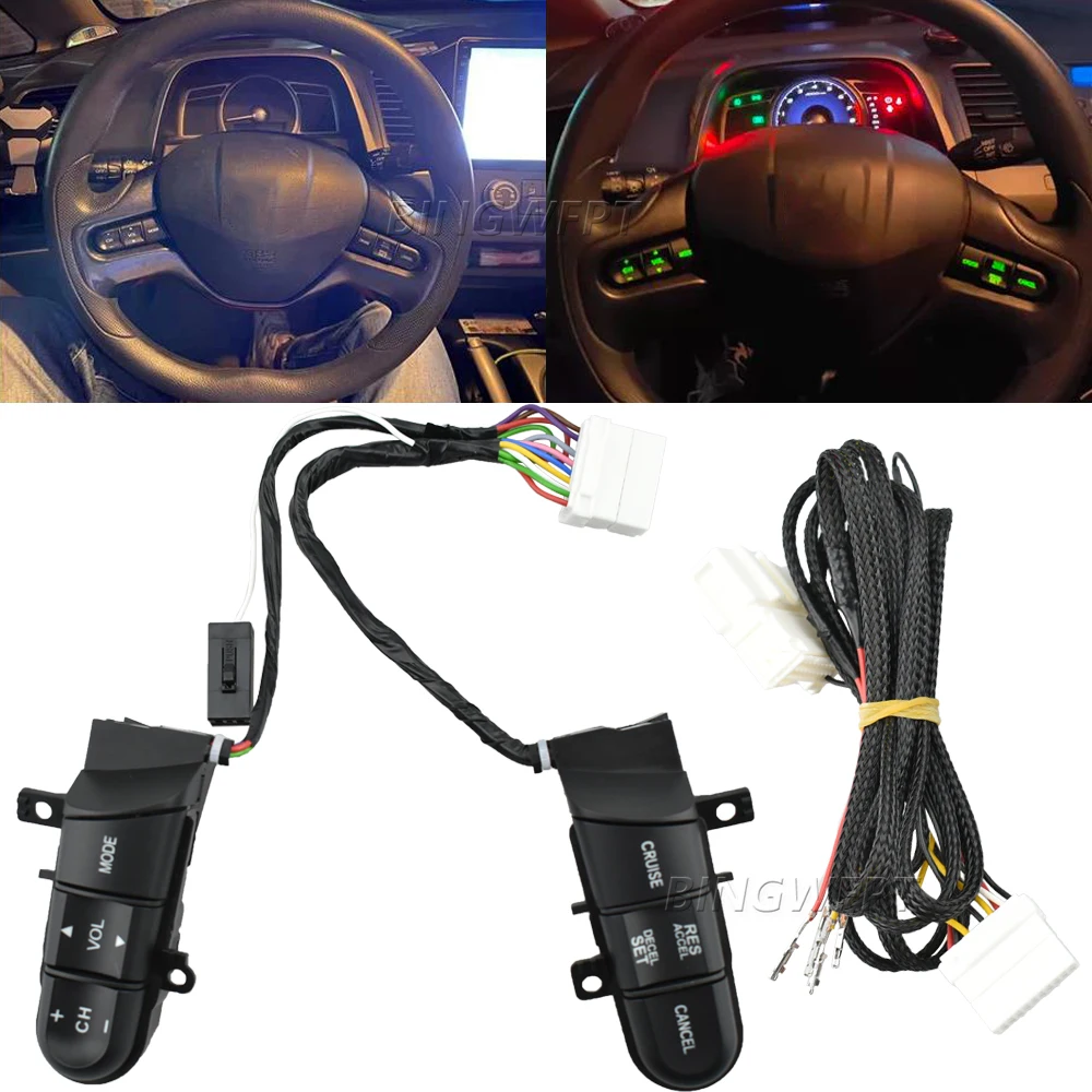 

Premier Quality Steering Wheel Switches Buttons 36770SNAA12 36770-SNA-A12 For Honda Civic Two Steering Wheels 2006 - 2011