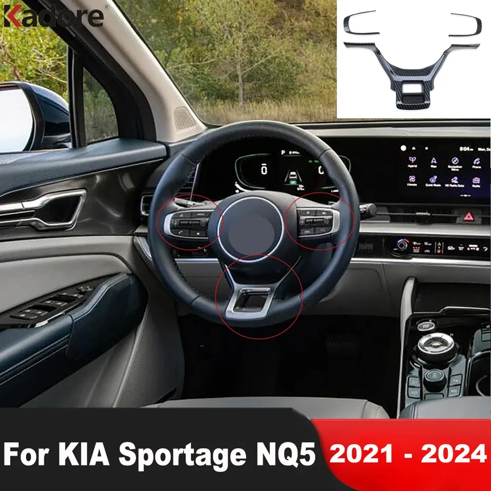 Lenkrad-Abdeckung Carbon-Look Für Kia Sportage NQ5 2022–2023 – 3-teilig