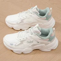 Chaussures de Course Rétro Classiques en Cuir pour Femme, Baskets Hydrofuge Polyvalentes, Anti-Baume, Semelle Souple, 682336761F, 361 3