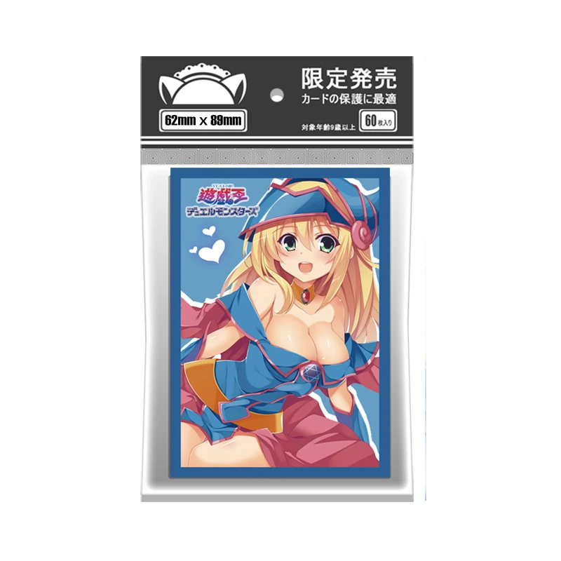 60PCS YuGiOh Card Sleeves Board Games Trading Cards Protector Shield Black Magician Girl Card Deck Cover Japanese Size 62x89mm