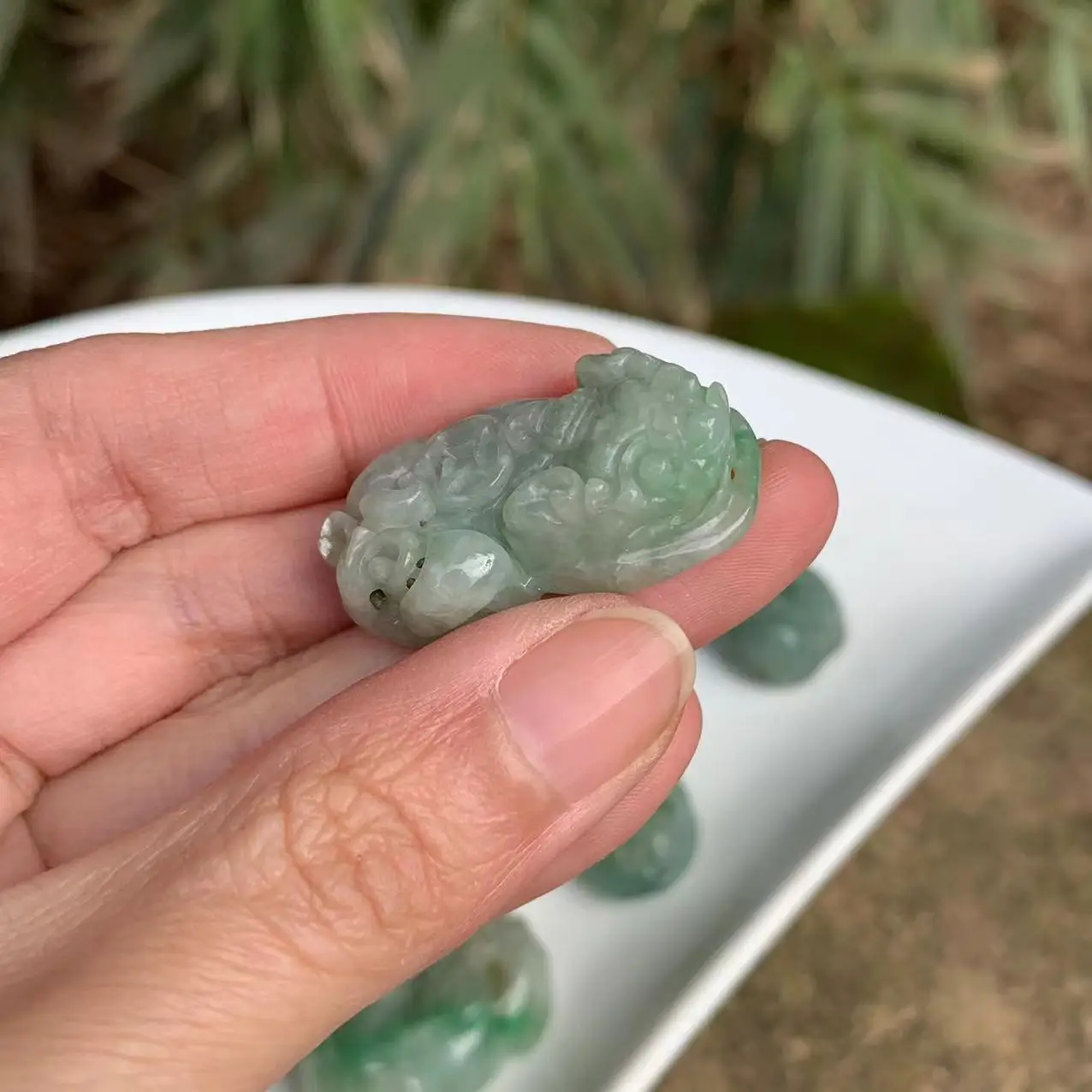 Natural Myanmar jade pixiu Necklace Pendant women's children's jewelry