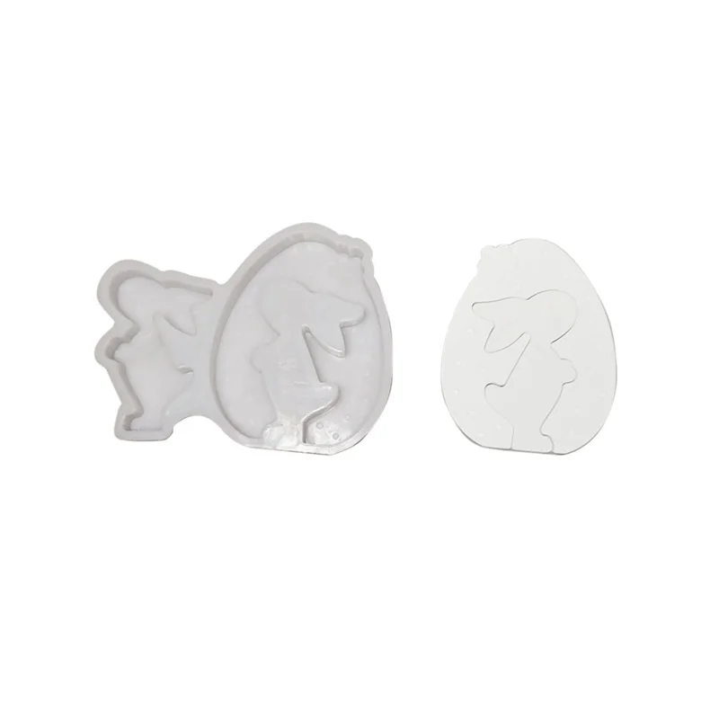 Easter Silicone Molds Safe Bunny Easter Egg Shaped Easter Molds for Cake Ice Cube Candy Jelly Chocolate Soap Cement