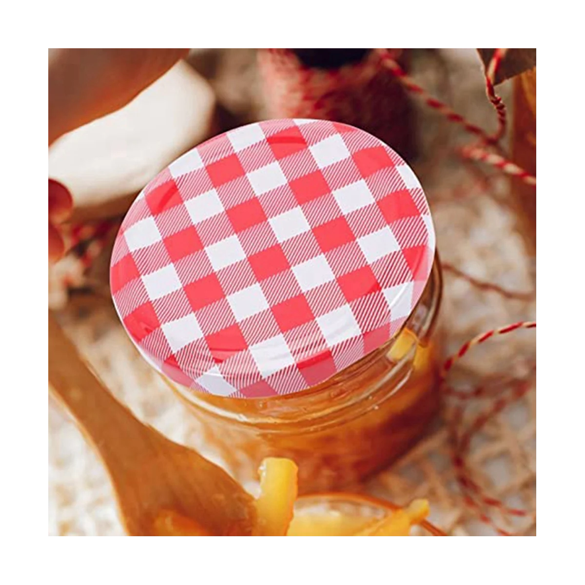 Jam Jars com Tampas de Boca Larga Tampa de Garrafa de Metal para Normal 65×65 cm Conjunto de 40