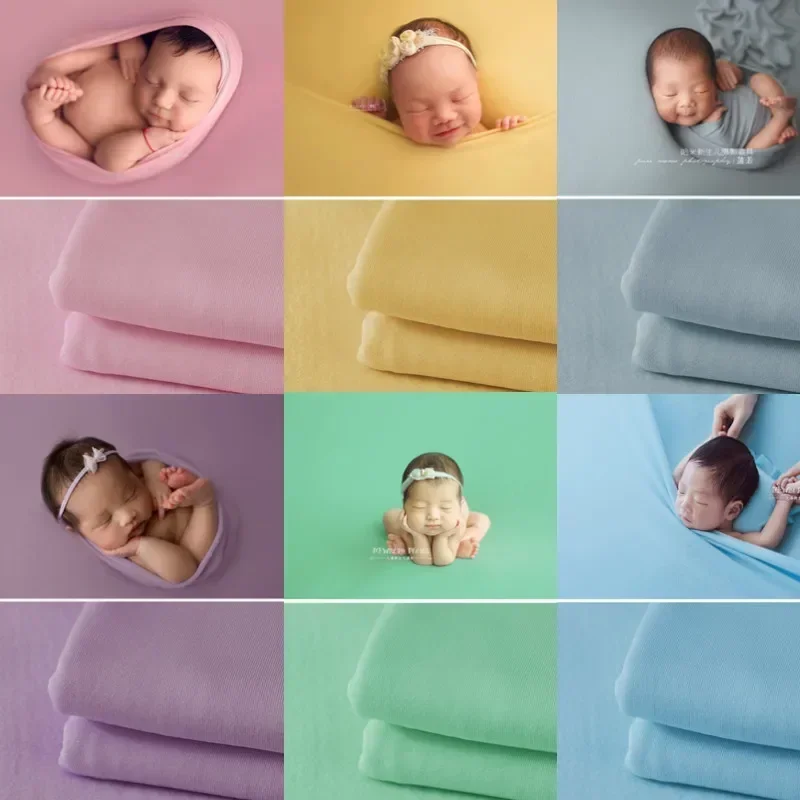 Baby Photography Props 40/150*170cm Newborn Photography Stretchable Backdrop Solid Backdround Fabrics Shoot Studio Accessories