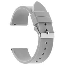 Universal Quick Release Soft Silicone Waterproof Watch Band - Multiple Sizes - 22mm (Grey)
