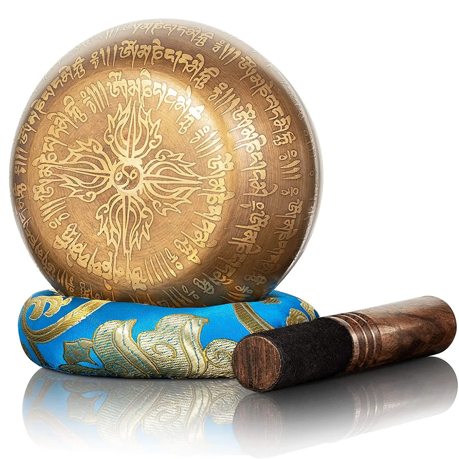 12cm Nepal Chakra Yoga Singing Bowl Tibetan Meditaion Bowls with Leather Stick 3