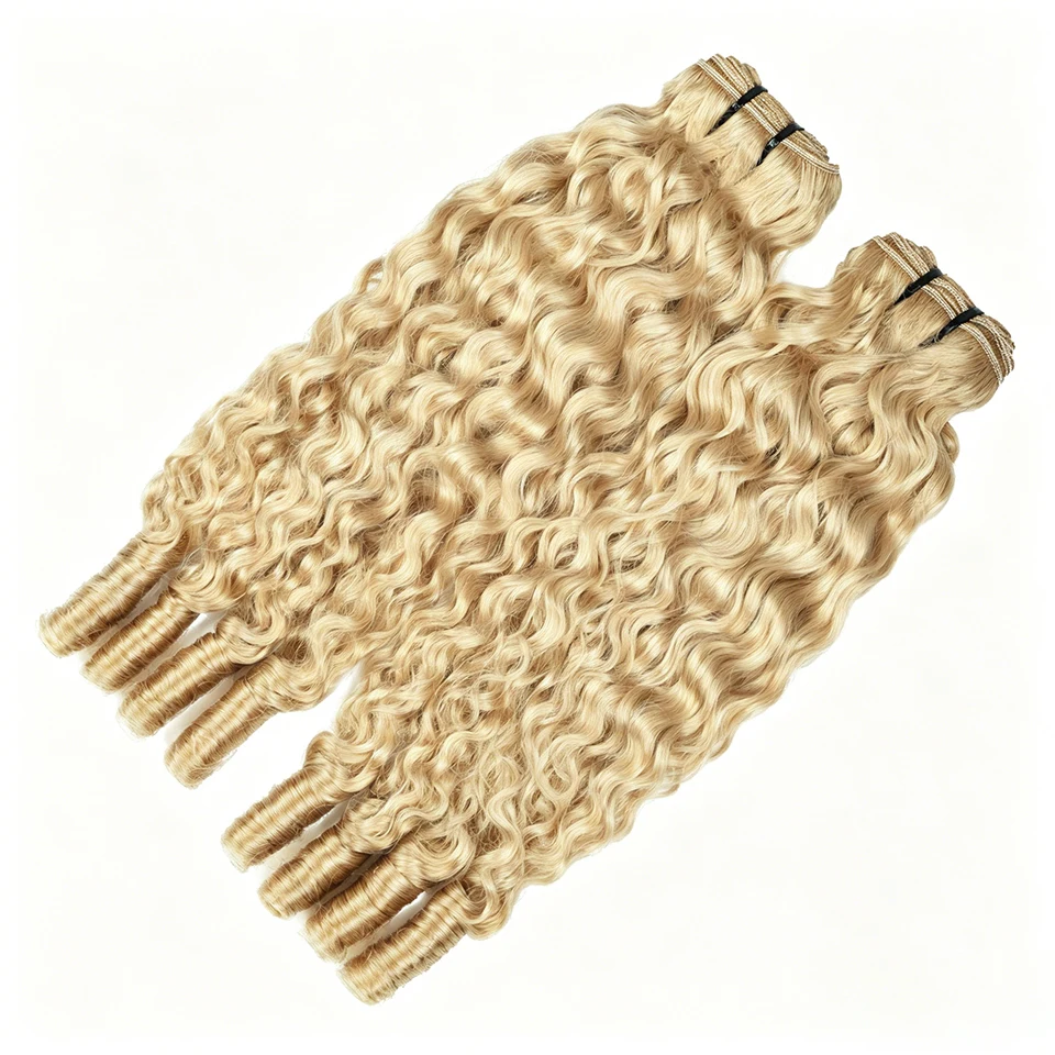 Phashion Burmese Curly 1/3 Pacchetti # Extension di capelli vergini ondulati colore 613, ricci e voluminosi, 100% capelli umani per donna, offerte speciali